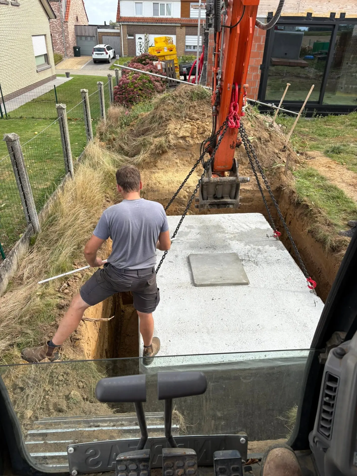 Twee regenputten van 10.000 liter